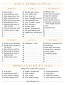 Cleaning checklist