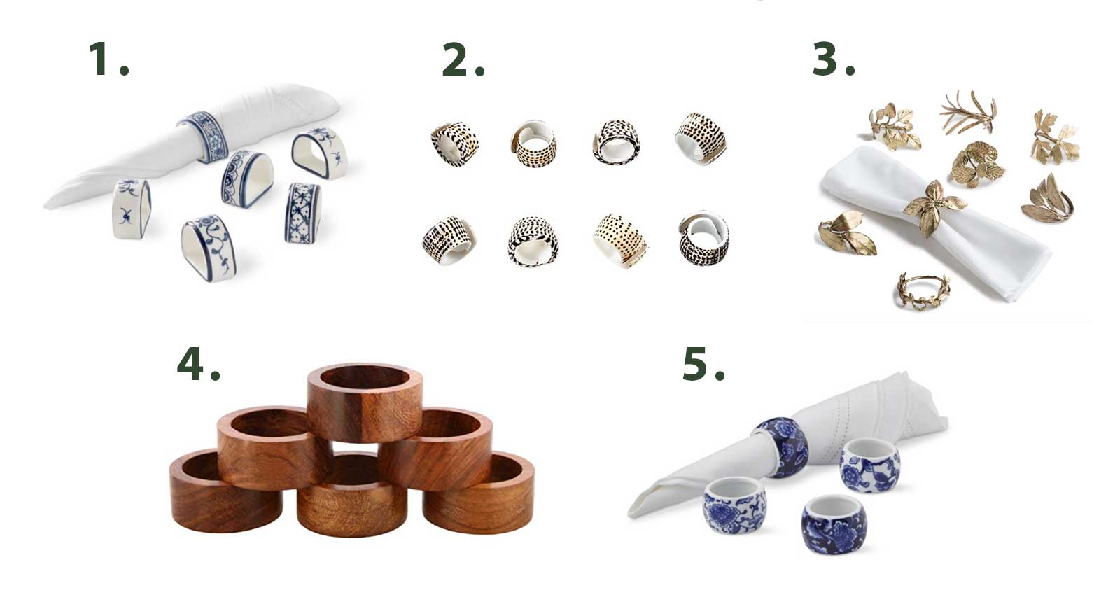 Tools for a paper-free kitchen - Napkin Rings