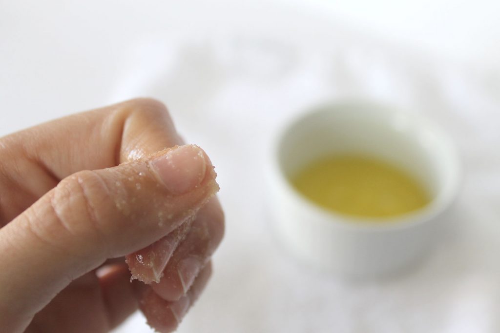 Natural manicure sugar scrub for cuticles