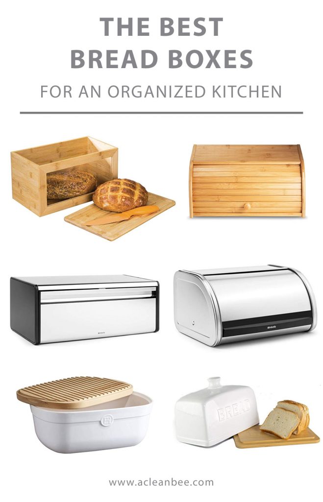 Organize your kitchen with a beautiful bread box. Choose from wooden bread boxes, ceramic, stainless steel, or enamel. Bread boxes are great for storing bread, pastries, bagels, and any other baked goods. Keep your baked goods fresh with a bread box in your kitchen.