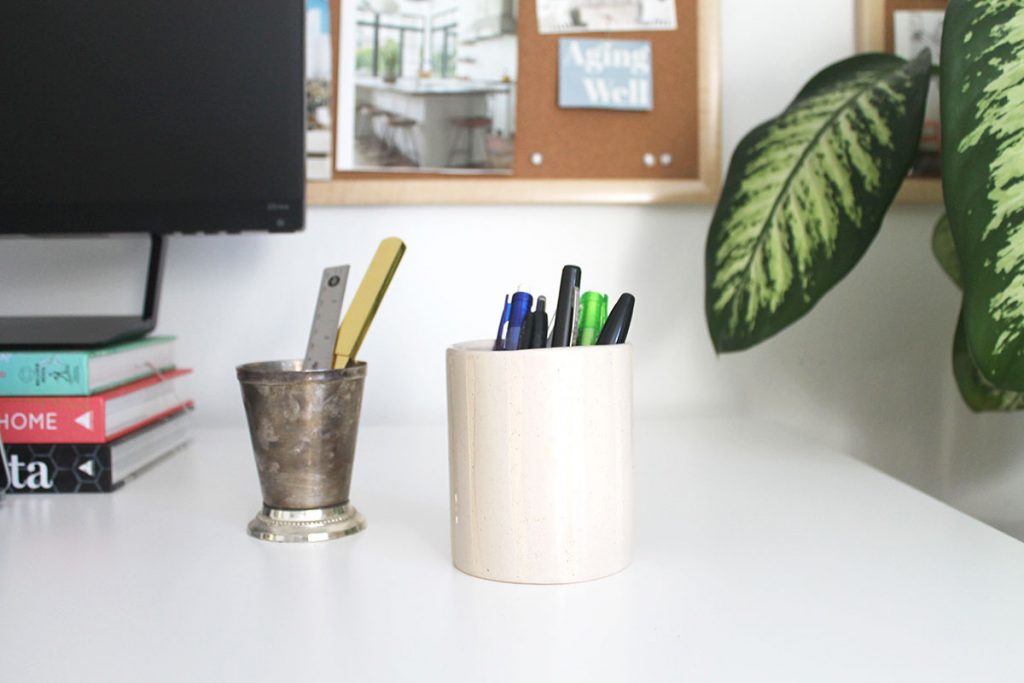 How to repurpose old candle jars in the office
