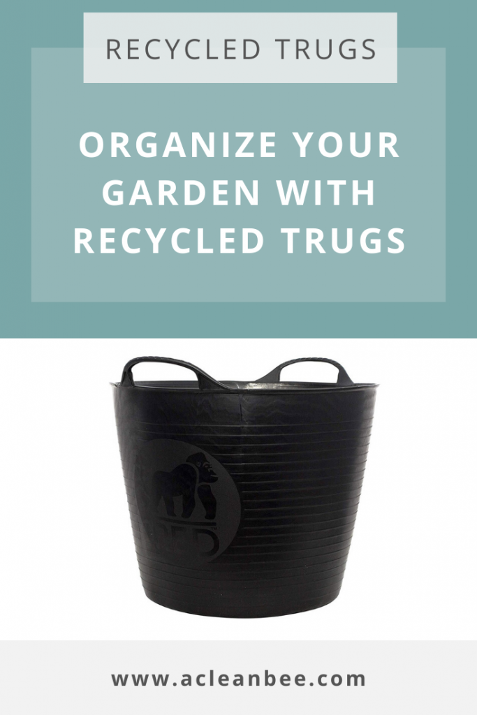 Recycled trugs for organizing your garden
