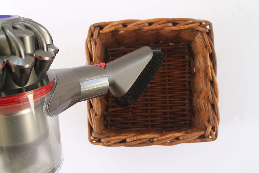How to clean wicker baskets with a vacuum
