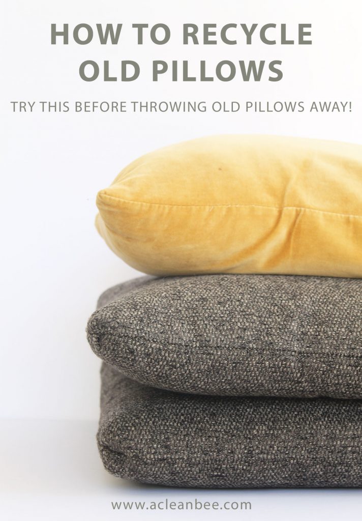 Learn how to recycle or repurpose old pillows! Give pillows new life in your home or donate to local charities.