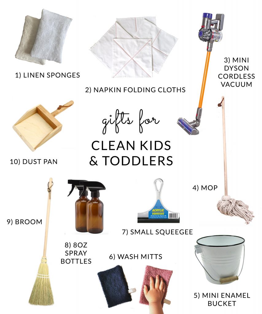 Cleaning supplies for kids and toddlers