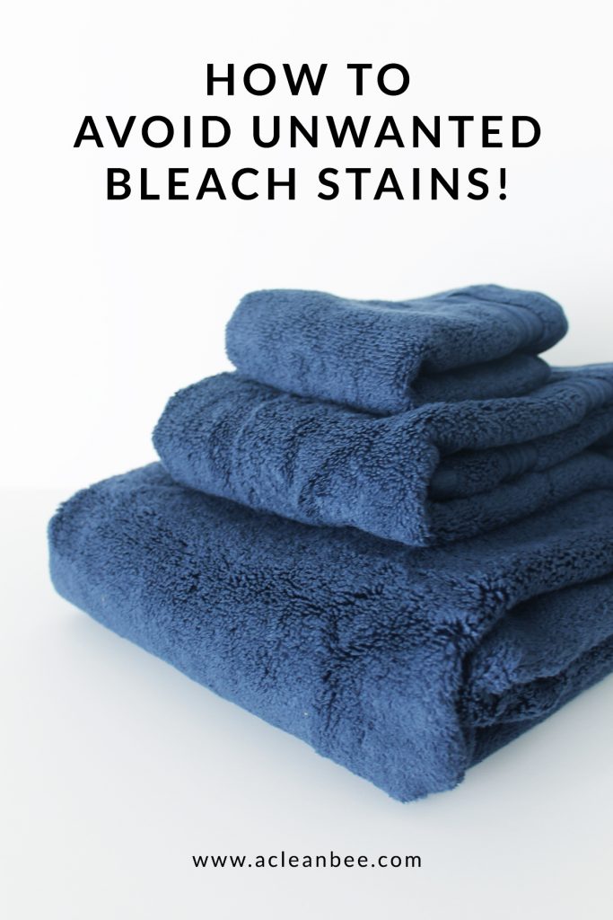 How to avoid discoloration or unwanted bleach stains on colored towels! #cleanlaundry #laundryhacks