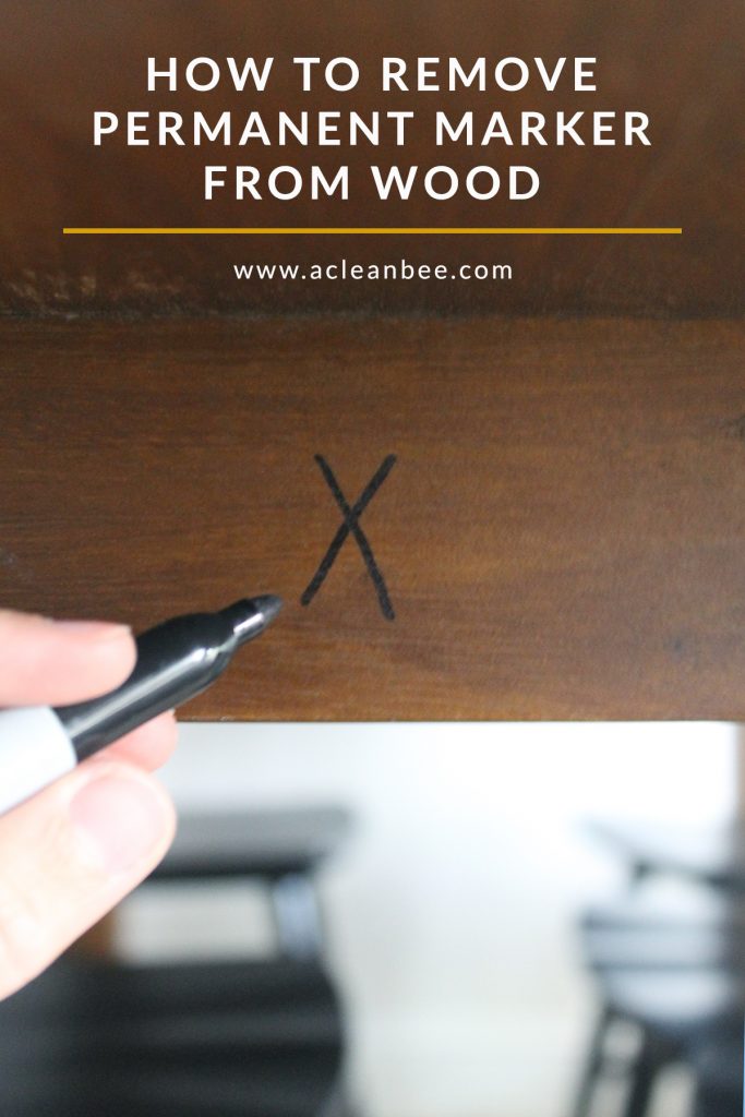 How to remove permanent marker from wood