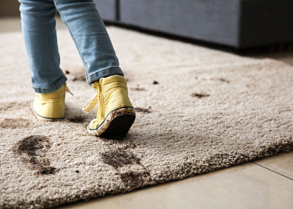 How to get mud out of carpet