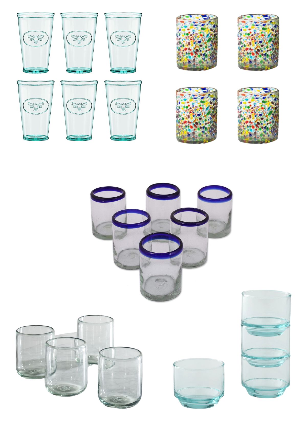 Best Recycled Glass Drinking Glasses