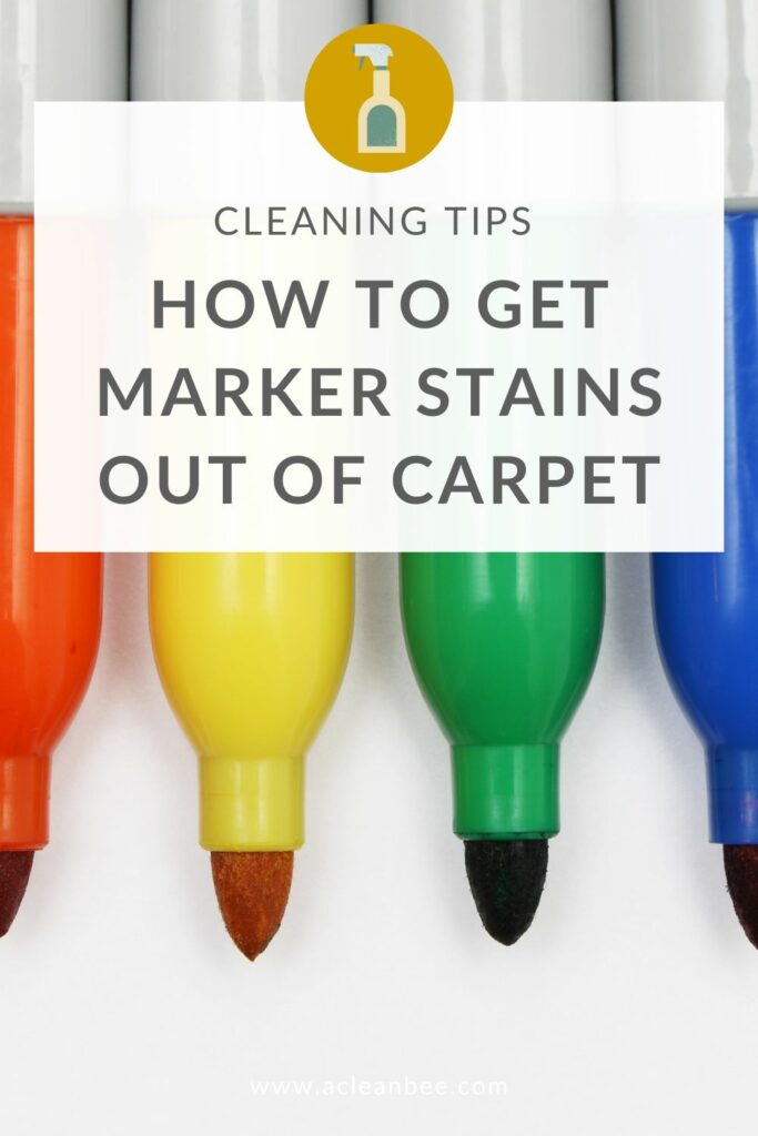 How to get marker out of carpet