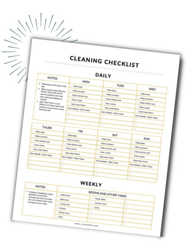 Cleaning Checklist