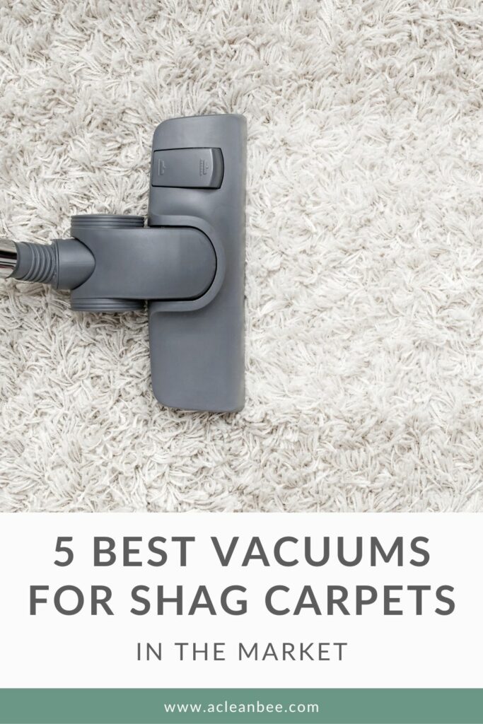 Vacuum cleaner cleans a dirty white shaggy carpet - Best Vacuum for Shag Carpet