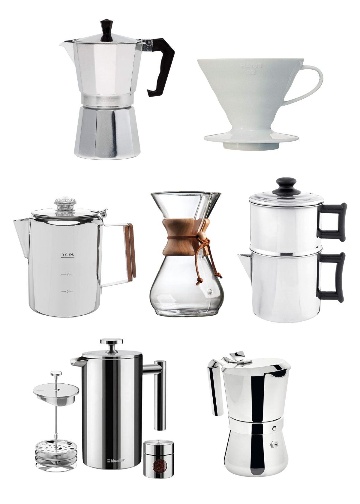 Isolated images of non plastic coffee makers - Non Plastic Coffee Maker