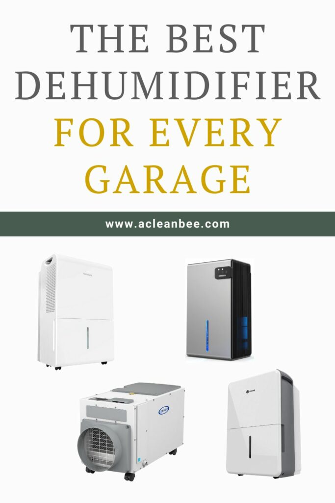Dehumidifier products with text overlay The Best Dehumidifier For Every Garage - Best Dehumidifier for the Garage